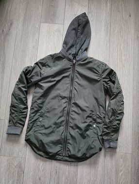 Men's Hooded Bomber Jacket in Dark Olive